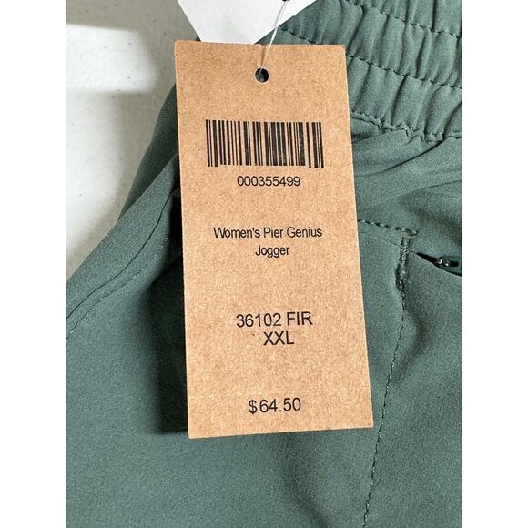 Duluth Trading Pants Women 2XL Green Pier Genius Jogger Nanotex Flex Stretch NWT - Picture 6 of 12